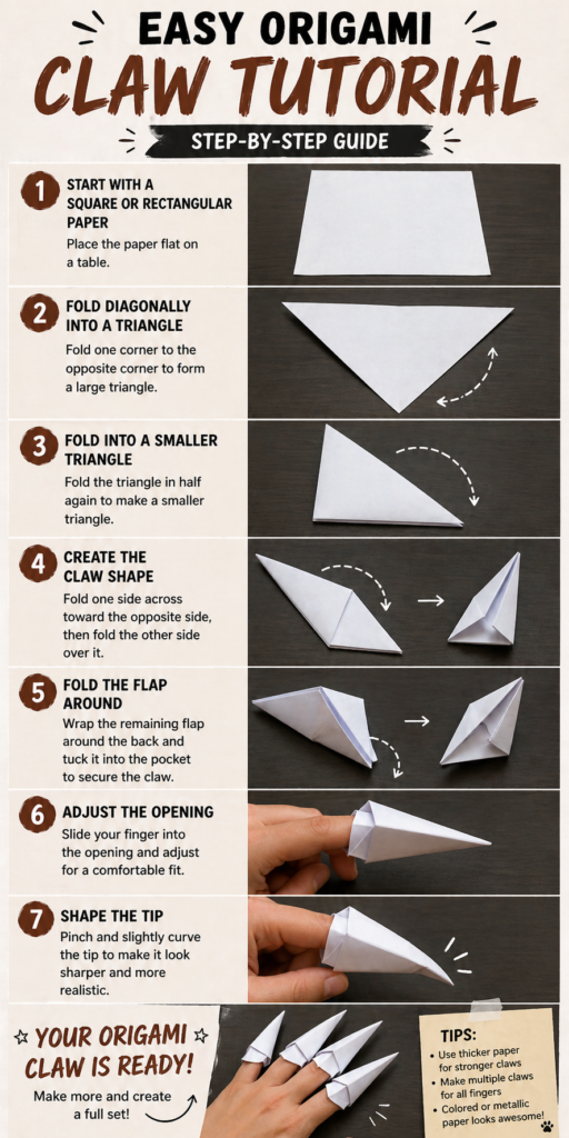 Easy Origami Claw Tutorial