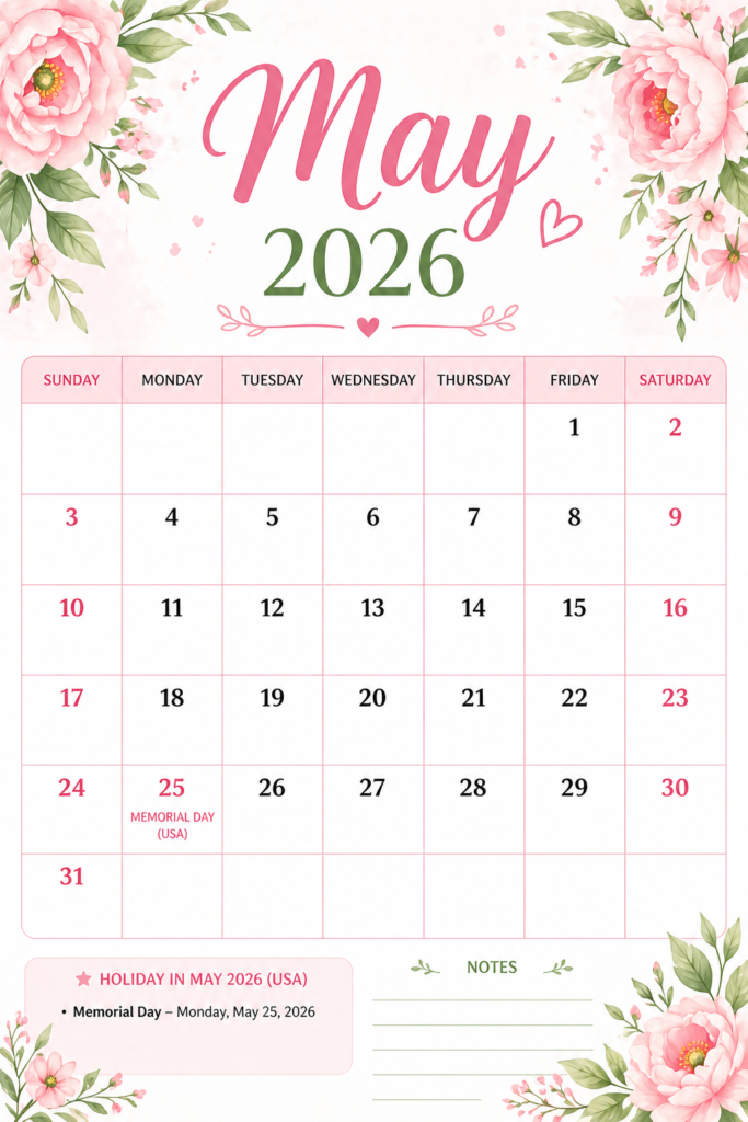 May 2026 Calendar