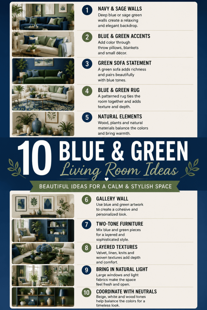 Blue and Green Living Room Ideas