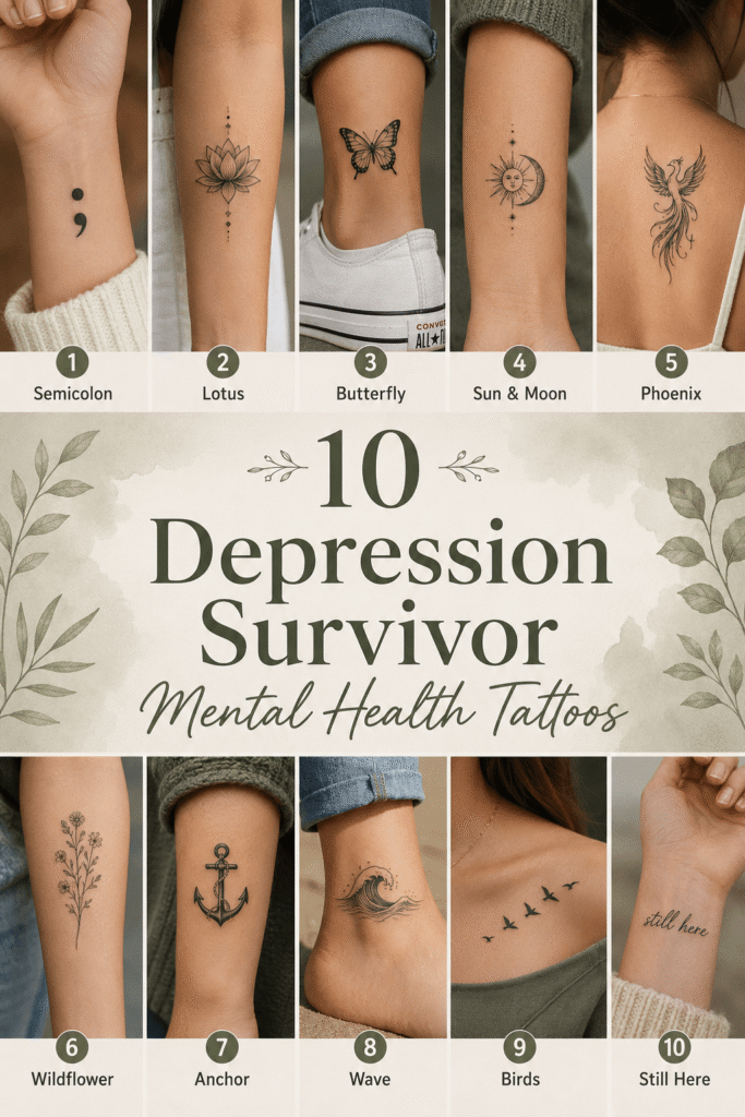 Depression Survivor Mental Health Tattoos