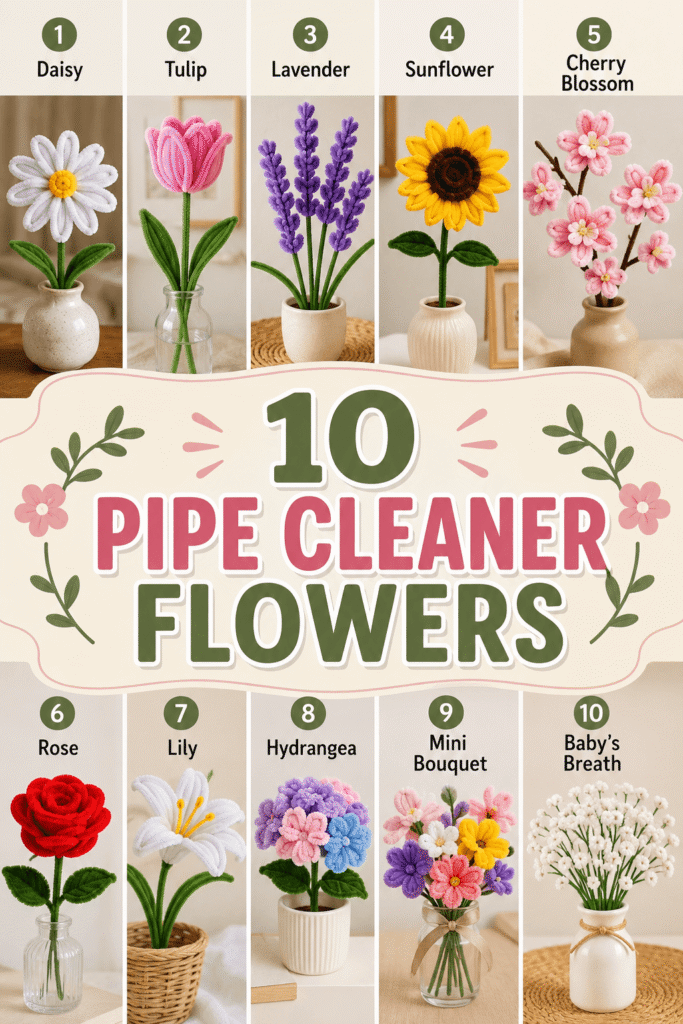 Easy Pipe Cleaner Flowers You Can Make in Minutes
