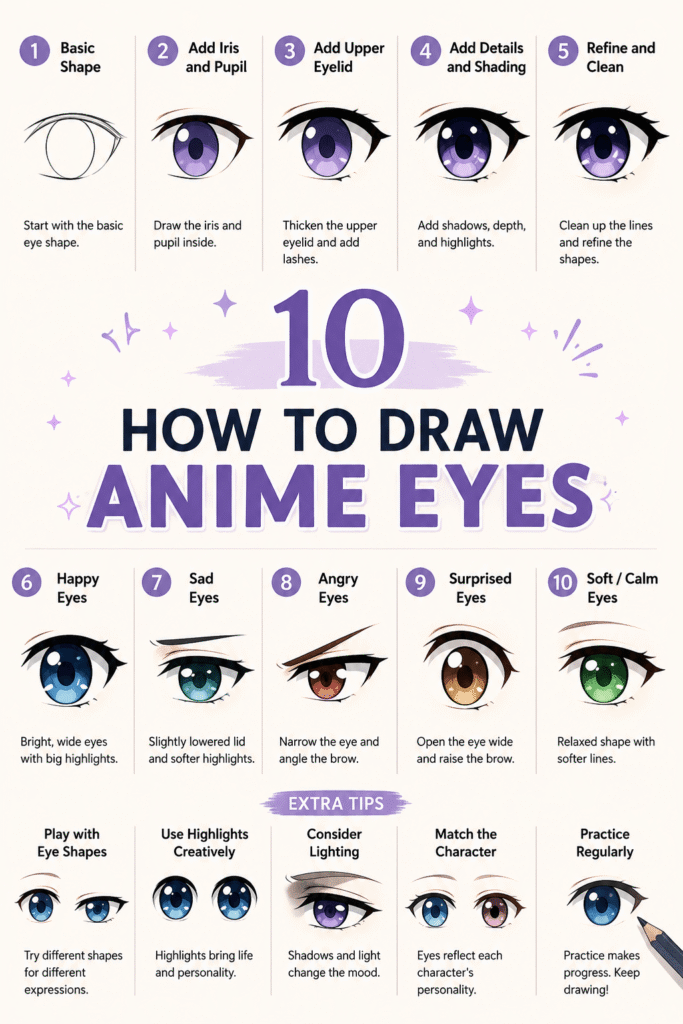 How to Draw Anime Eyes