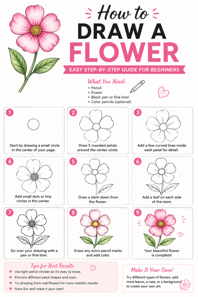 How to Draw a Flower