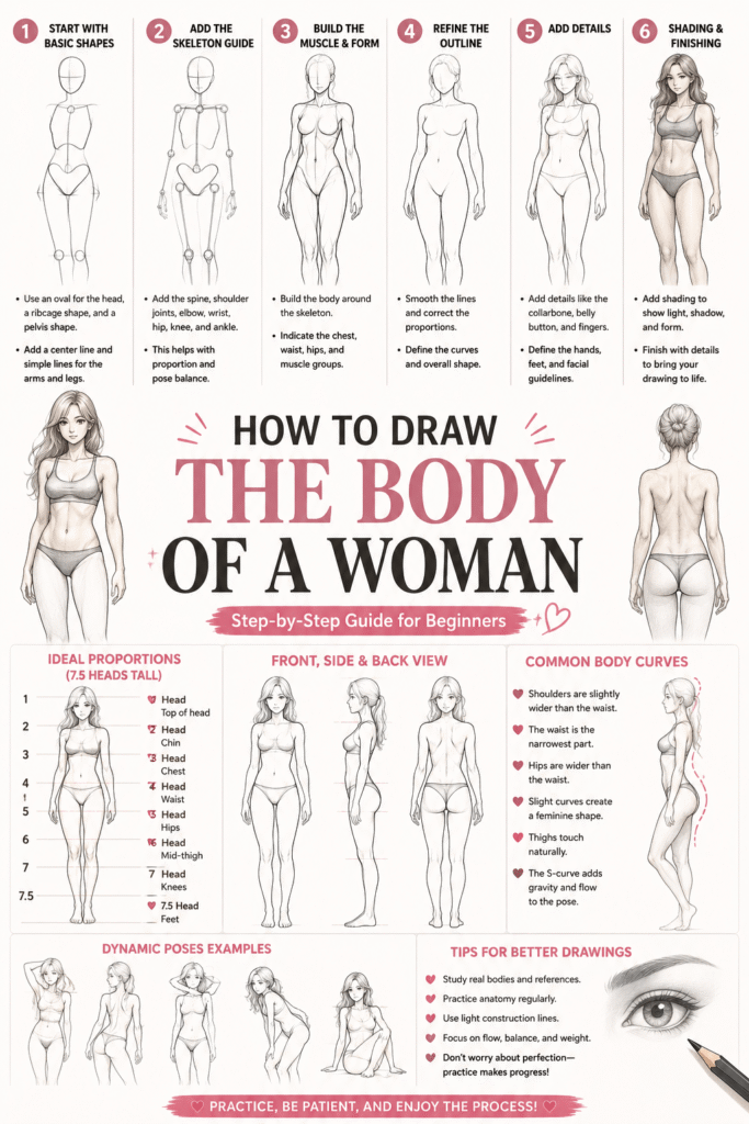How to Draw the Body of a Woman