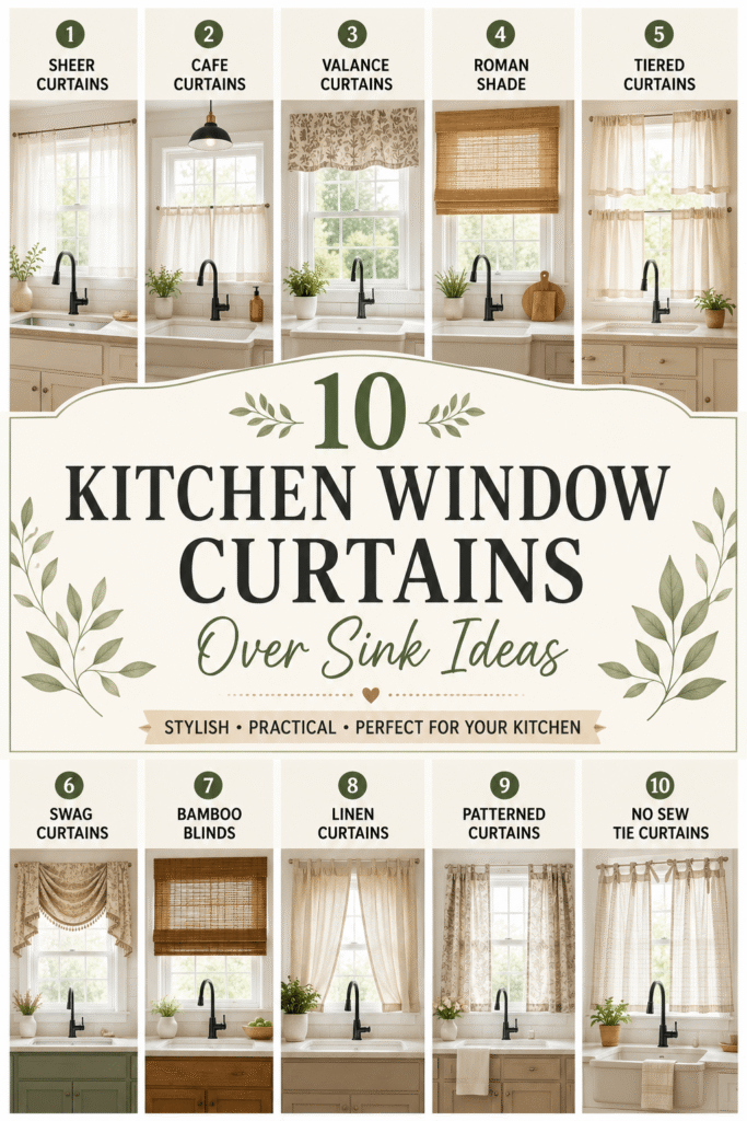 Kitchen Window Curtains Over Sink Ideas