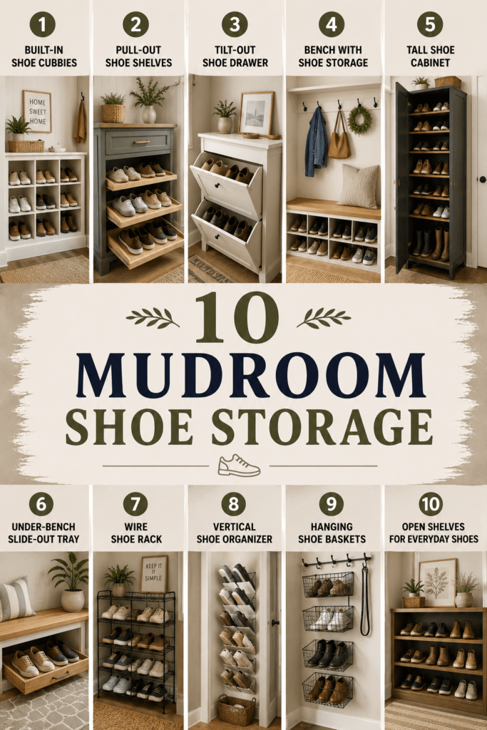 Mudroom Shoe Storage Ideas