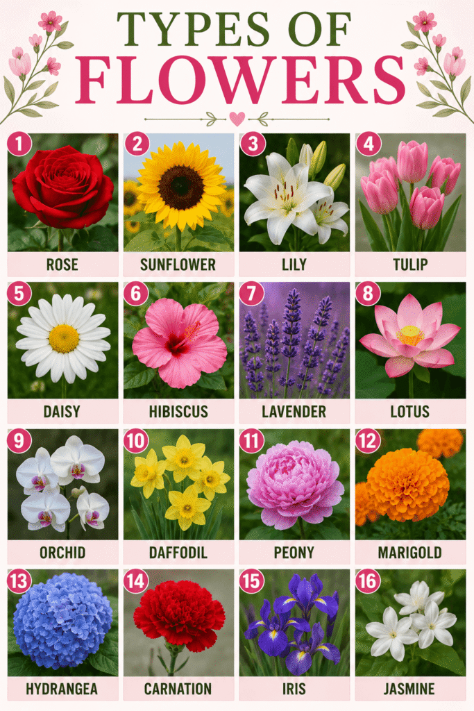 Types of Flowers