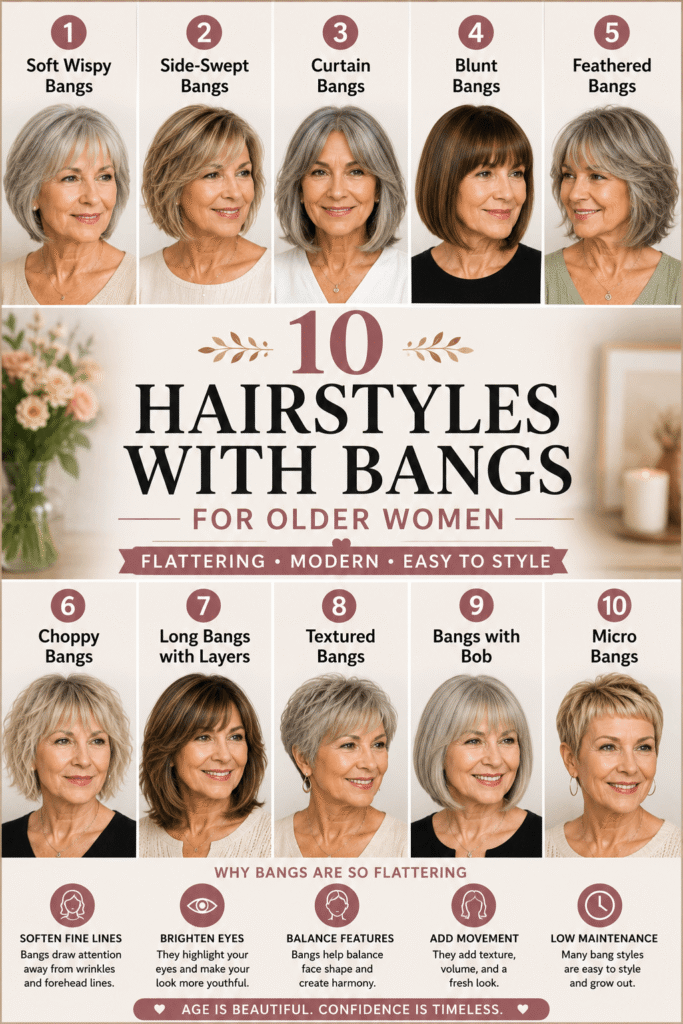 Hairstyles With Bangs for Older Women